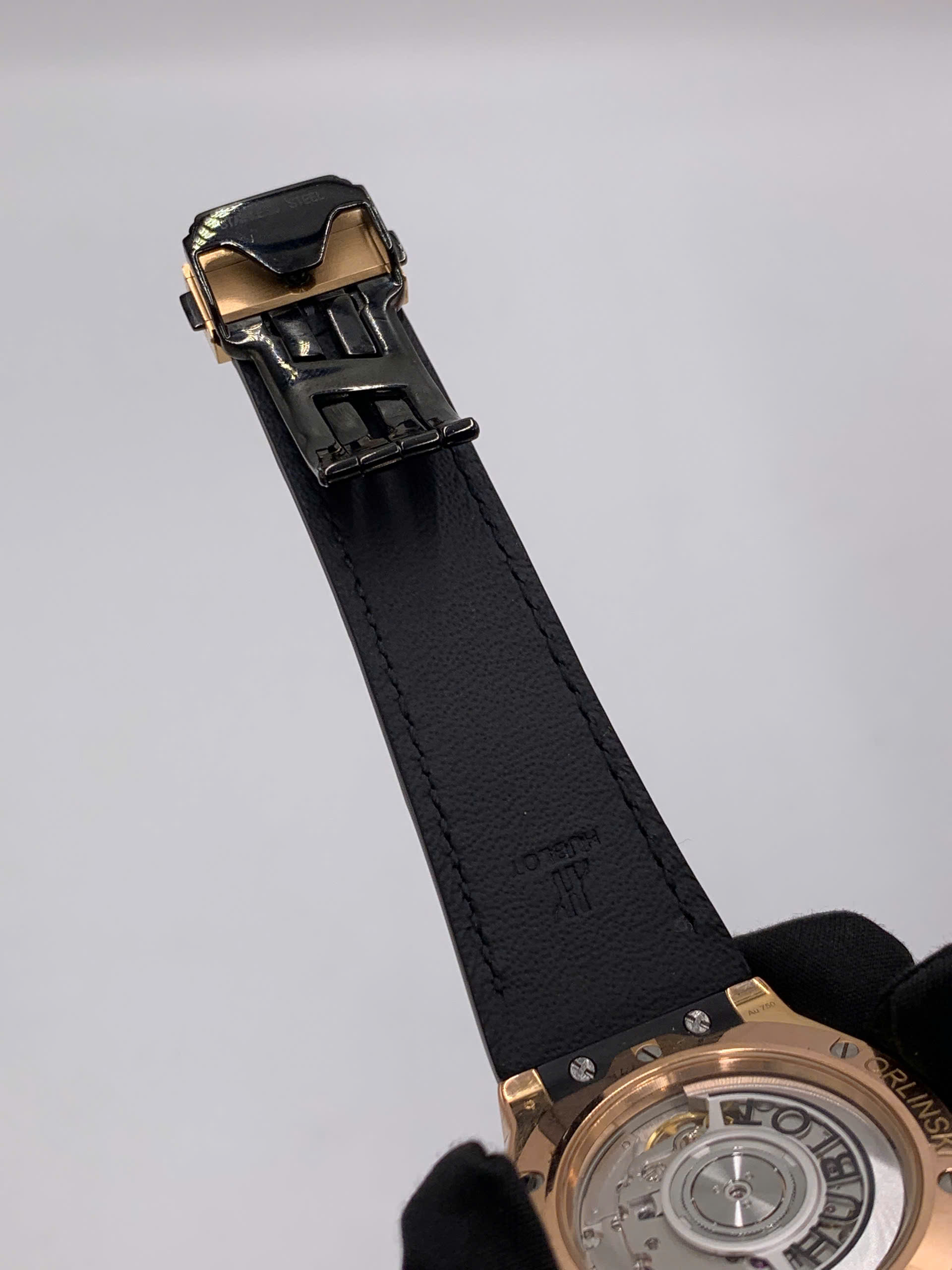 Dây đồng hồ Hublot Orlinski da cá sấu Pháp – Vân đuôi độc bản - Hình ảnh 2