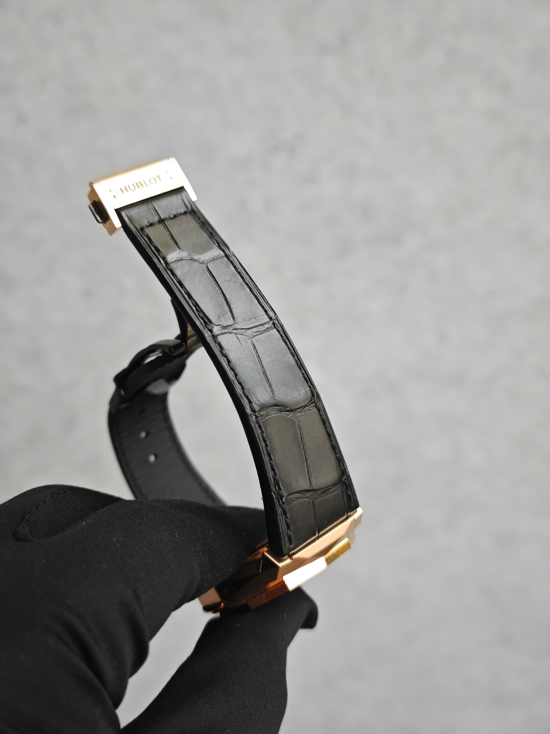 Dây đồng hồ Hublot Orlinski da cá sấu Pháp – Vân đuôi độc bản - Hình ảnh 8