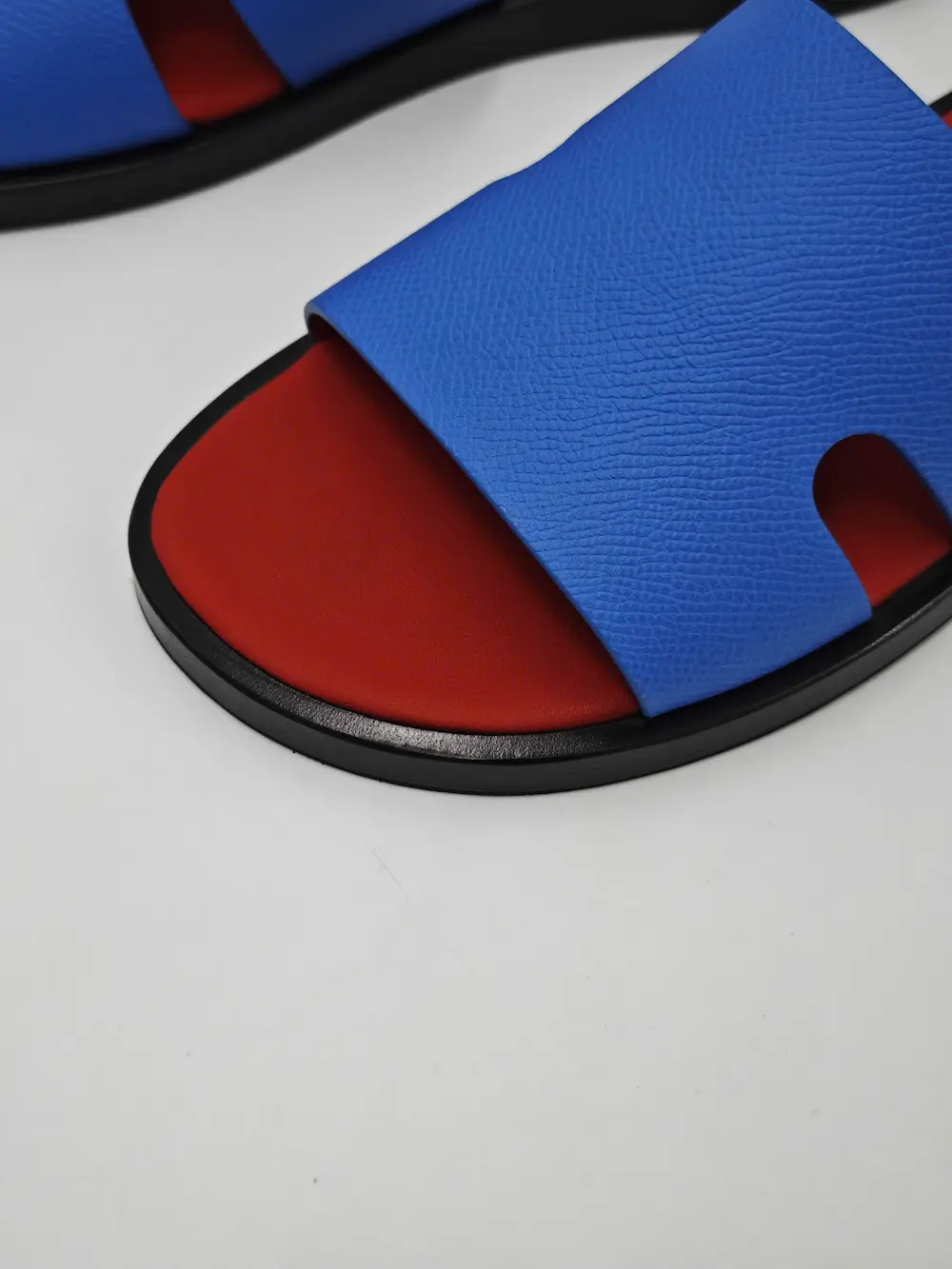 Dép da TP nam cao cấp DEEP blue × Ferrari Red - Hình ảnh 4