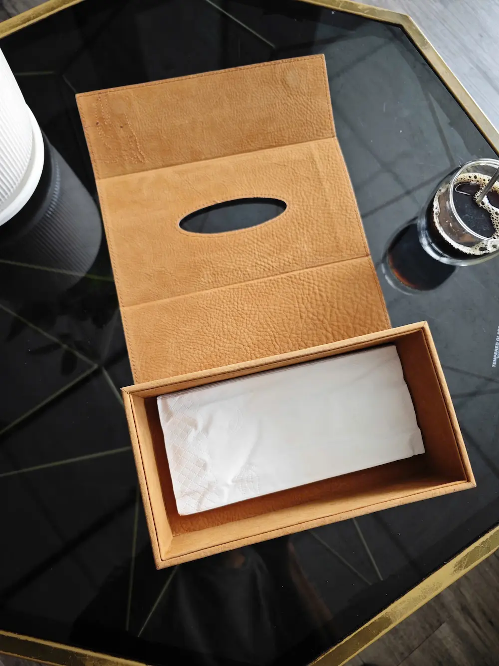 TP Tissue Box Pegasus – hộp khăn giấy da Nubuck - Hình ảnh 2
